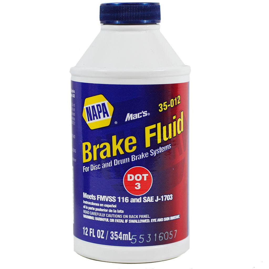 NAPA Mac's DOT 3 Brake Fluid 12 oz. Bottle Buggy Depot