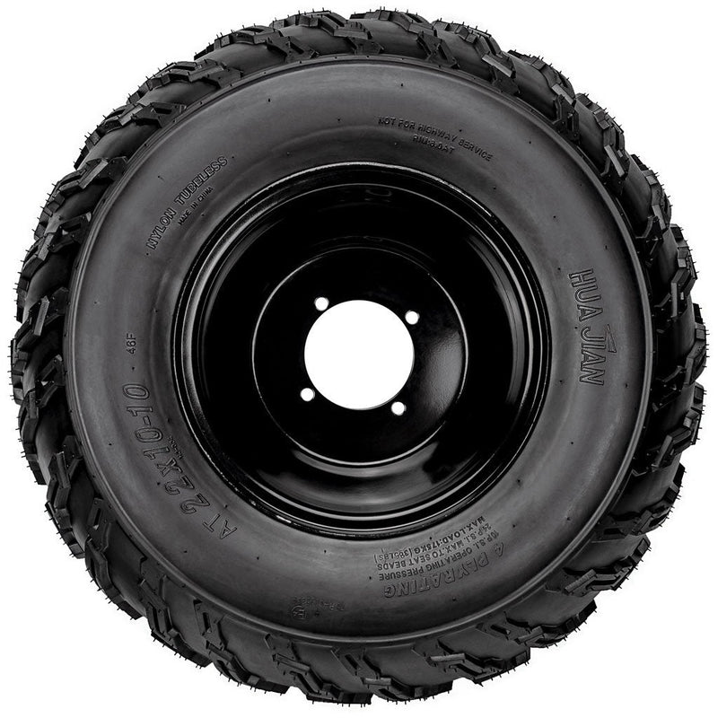 Load image into Gallery viewer, 22x10-10_Chinese_Tire_Rim_Wheel_Assembly_-_4_Bolt_-_10mm_-_Right_-_Tao_Tao_b.jpg
